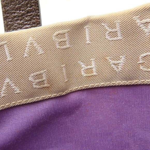 BVLGARI Logomania Handbag, Canvas x Leather, Beige/Brown, Women's, 353173 - Picture 10 of 16